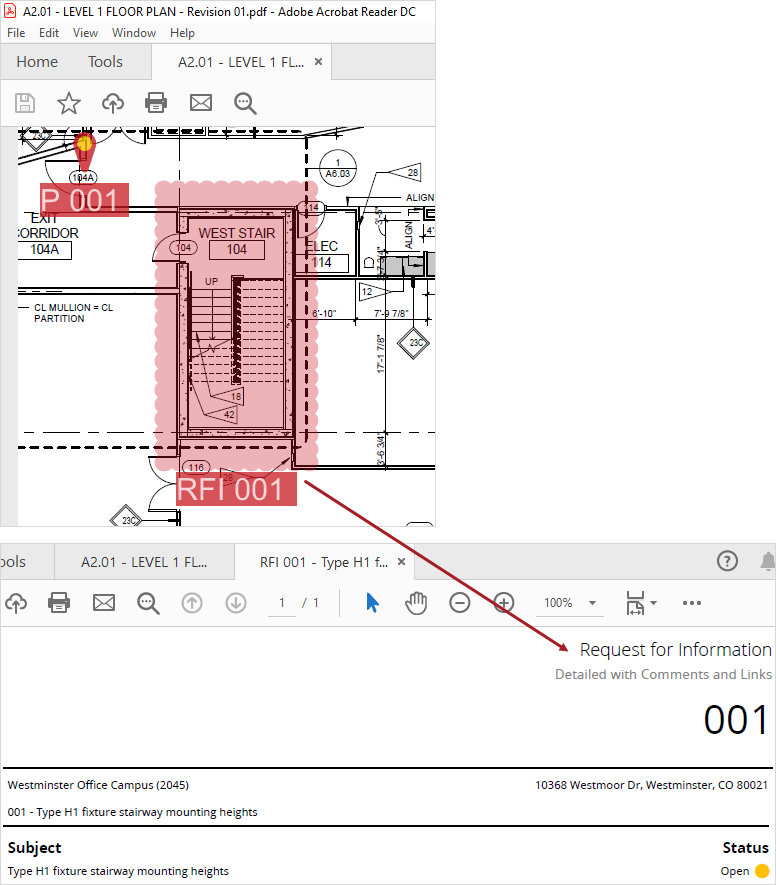 Linked annotation example